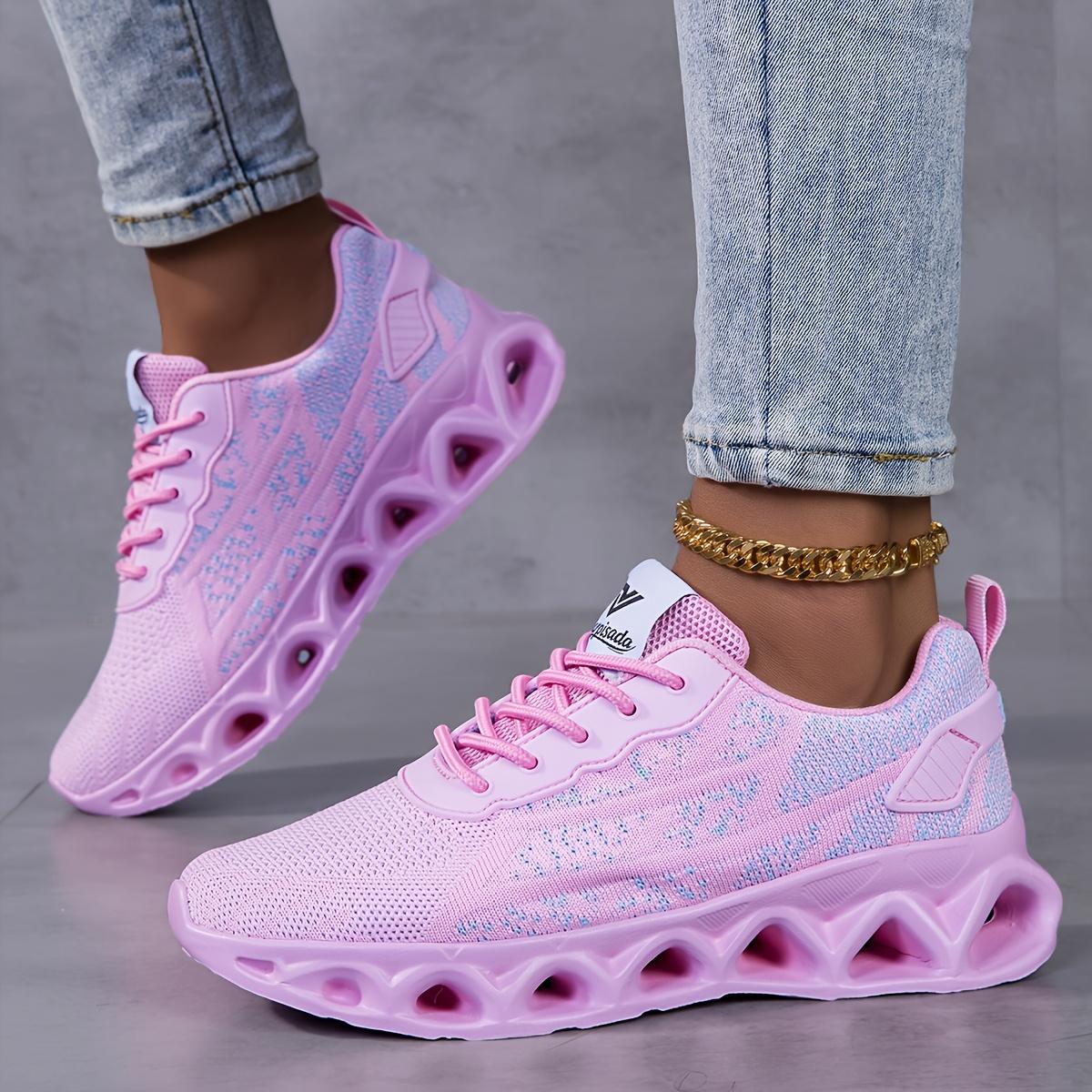 Women's hollow-out thick sole running shoes casual shoes, women's sneakers fashionable walking shoes, comfortable ankle sock shoes slip-on running shoes, skate shoes non-sliathable mesh tennis shoes, air cushion shock absorption gym workout sneakers.