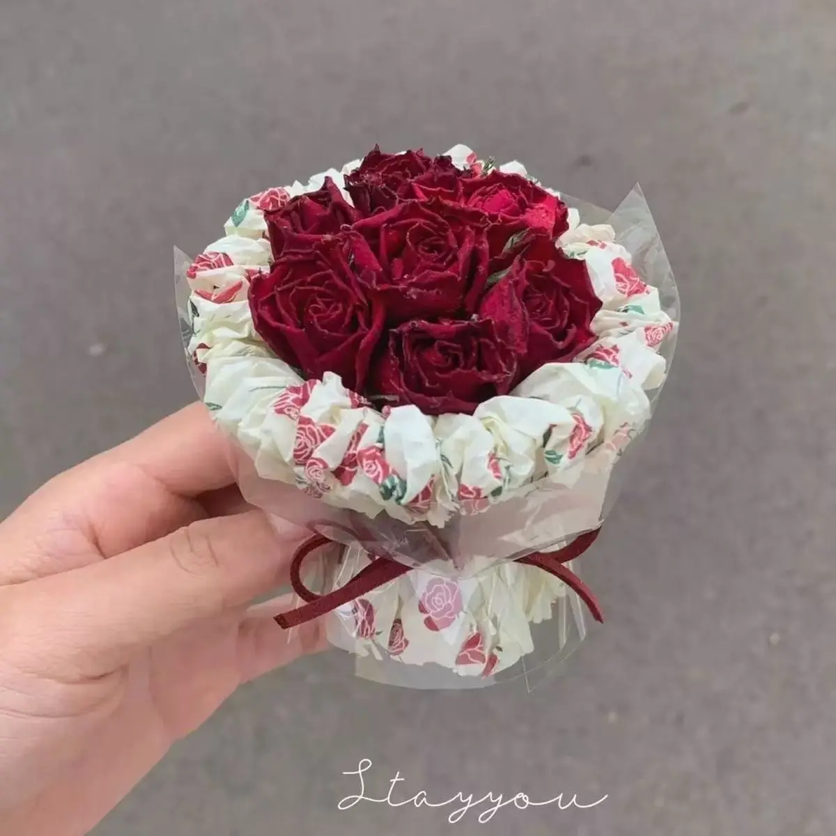 Mini Rose Soap Flower Bouquet, Eternal Dried Flowers Gift, Birthday Present for Best Friends, Mini Handbag Decoration