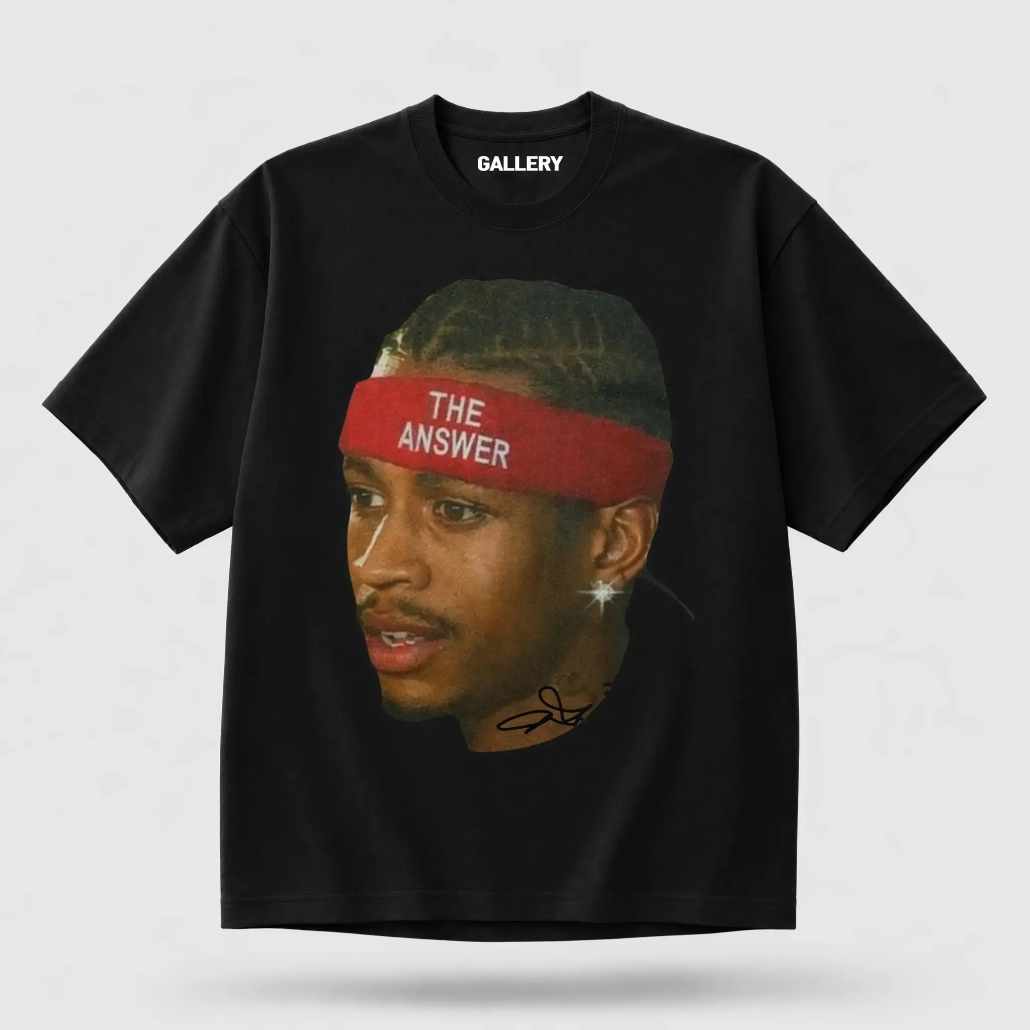 Allen Iverson The Answer Retro Vintage Basketball Graphic Unisex Heavyweight Cotton T-Shirt, Oversized Loose Fit Classic NBA Legend Streetwear Fan Tee, Breathable Soft Casual Apparel for Game Day Watch Parties, Gym Trips & Backyard Tailgating, Trendy Thro