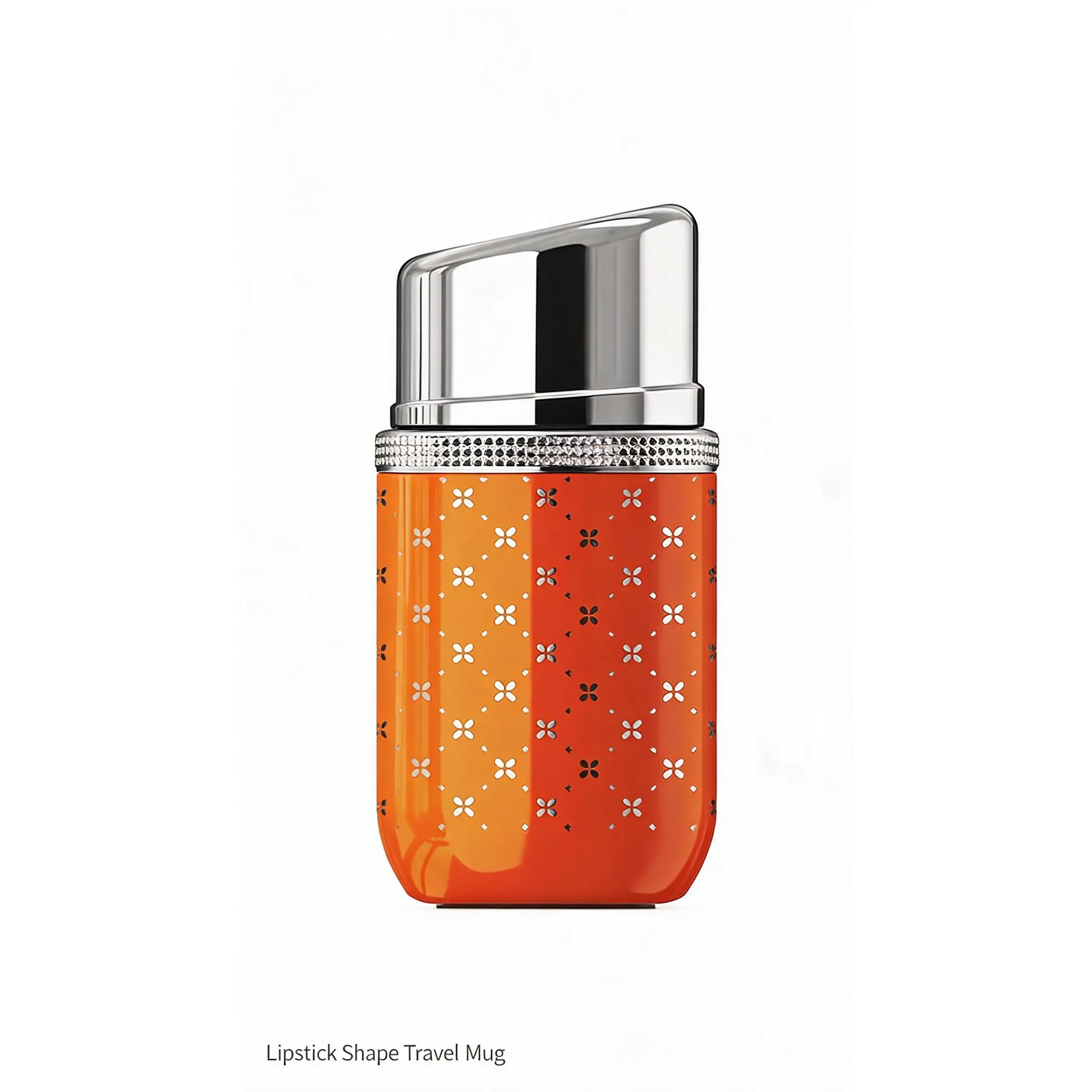 160ml Lipstick Shaped Mini Insulated Vacuum Flask, 316 Stainless Steel Leakproof Portable Travel Thermos, Rhinestone Luxury Small Pocket Water Bottle, Cute Handbag Size Coffee Mug for Women Daily Outdoor