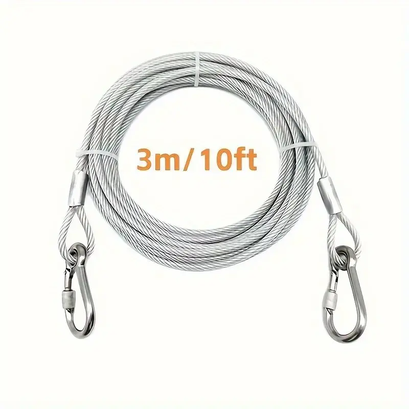 Stainless Steel Laundry Clothesline, Portable Outdoor & Indoor Use, Durable Design, Ideal for Camping, Bathroom, Dorm Essentials, 3m/4.5m/9m Options, Home Goods