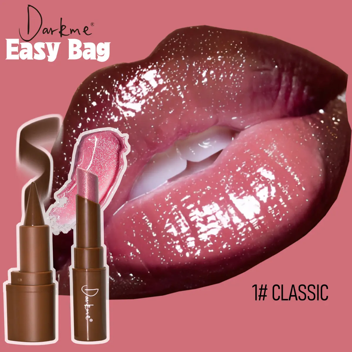 2-in-1 Contour & Shimmer Cream Stick Multi Use Bronzer Blush Lip Glow Makeup Dual End Makeup Pen Tinted Balm Stick Lippie Stick Glowy Lip