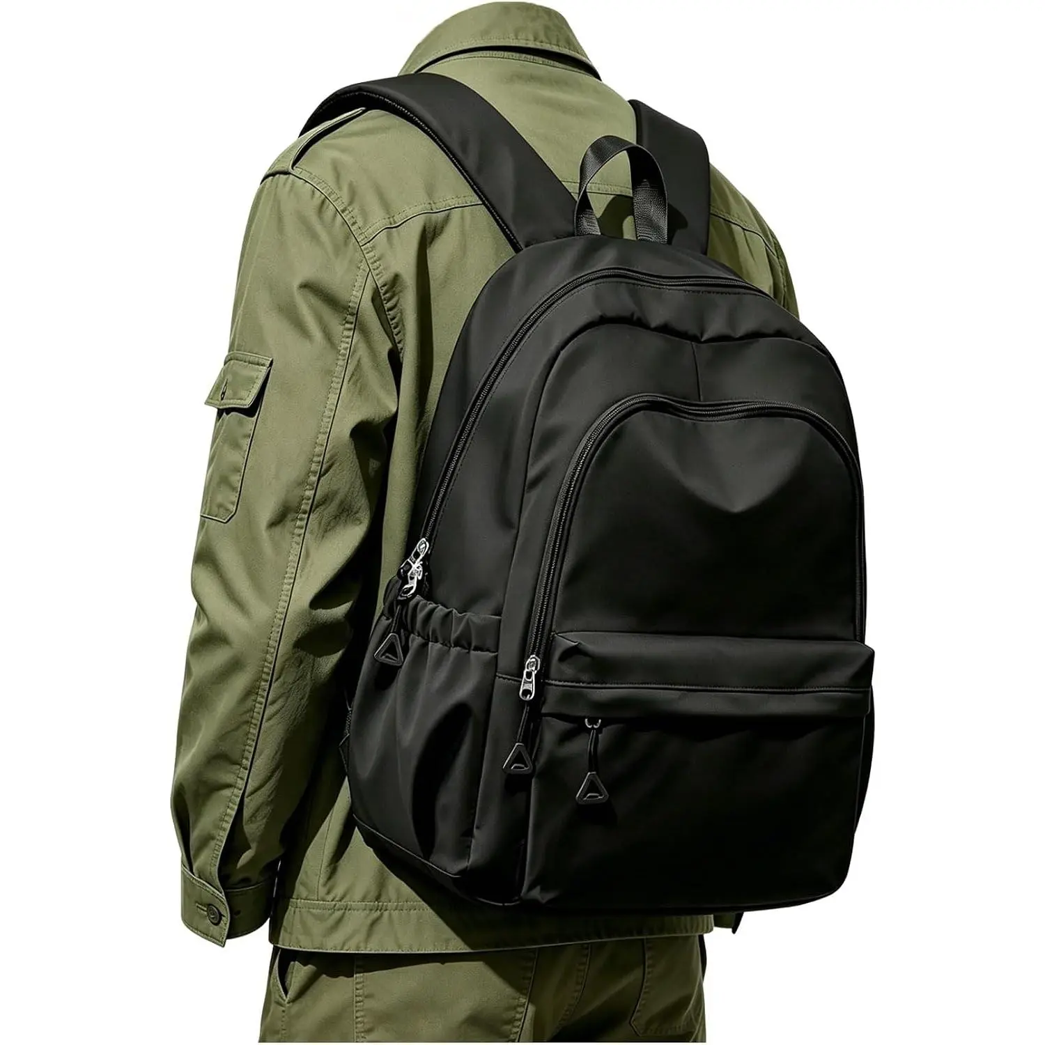 Black Backpack for School, High School Bookbag  Pack for Teens Girls Boys, Lightweight College Backpack Bookbag for Women Men, Simple Casual Daypack Backpack Mochilas Escolares para Adolescentes