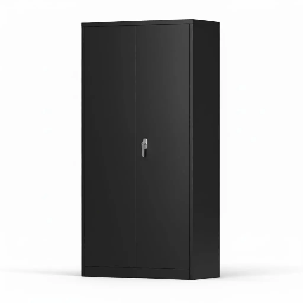 72in Heavy Duty Steel Wardrobe Cabinet with Lock Adjustable Shelves and Hanging Rod Metal Storage Locker Closet Organizer for Home Garage Office