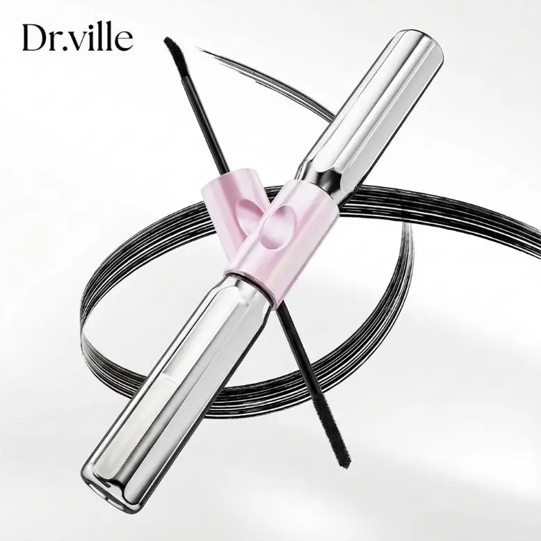 【Dual Brush Design】Dr.ville Lengthening & Volumizing Mascara, Dual-Ended Lash Makeup for Fuller, Defined & Beautiful Looking Lashes-A