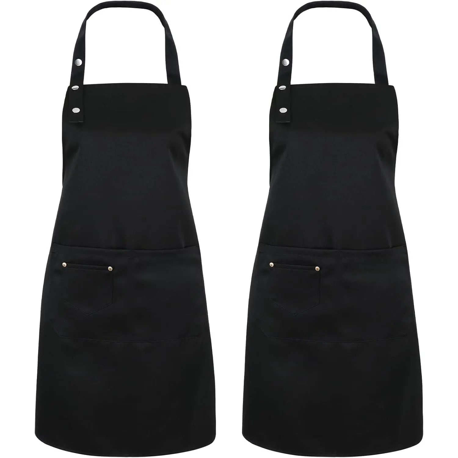 2 Pack Kitchen Aprons  Women, Adjustable Cooking Aprons  Women with Pockets, Waterproof Chef Aprons