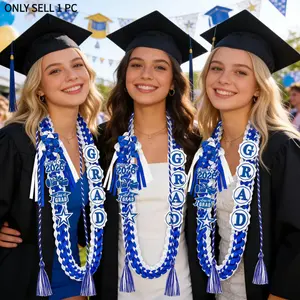 Class of 2026 Gift Ideas for Grads - Braided Graduation Ribbon Lei with Honor Sash, Two-Tone Tassel, Happy Graduation Gift & Party Decoration for College Students