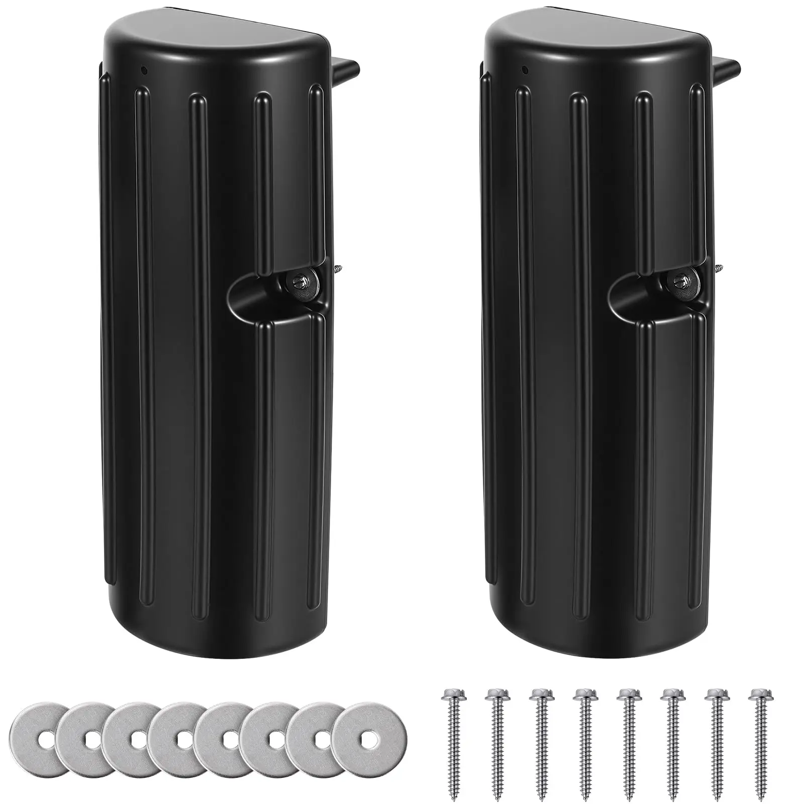 2 Pack Durable Marine-Grade PVC Dock Bumpers for Boats, UV-Resistant, Vertical Edge & Side Hull Protection, Includes Mounting Hardware