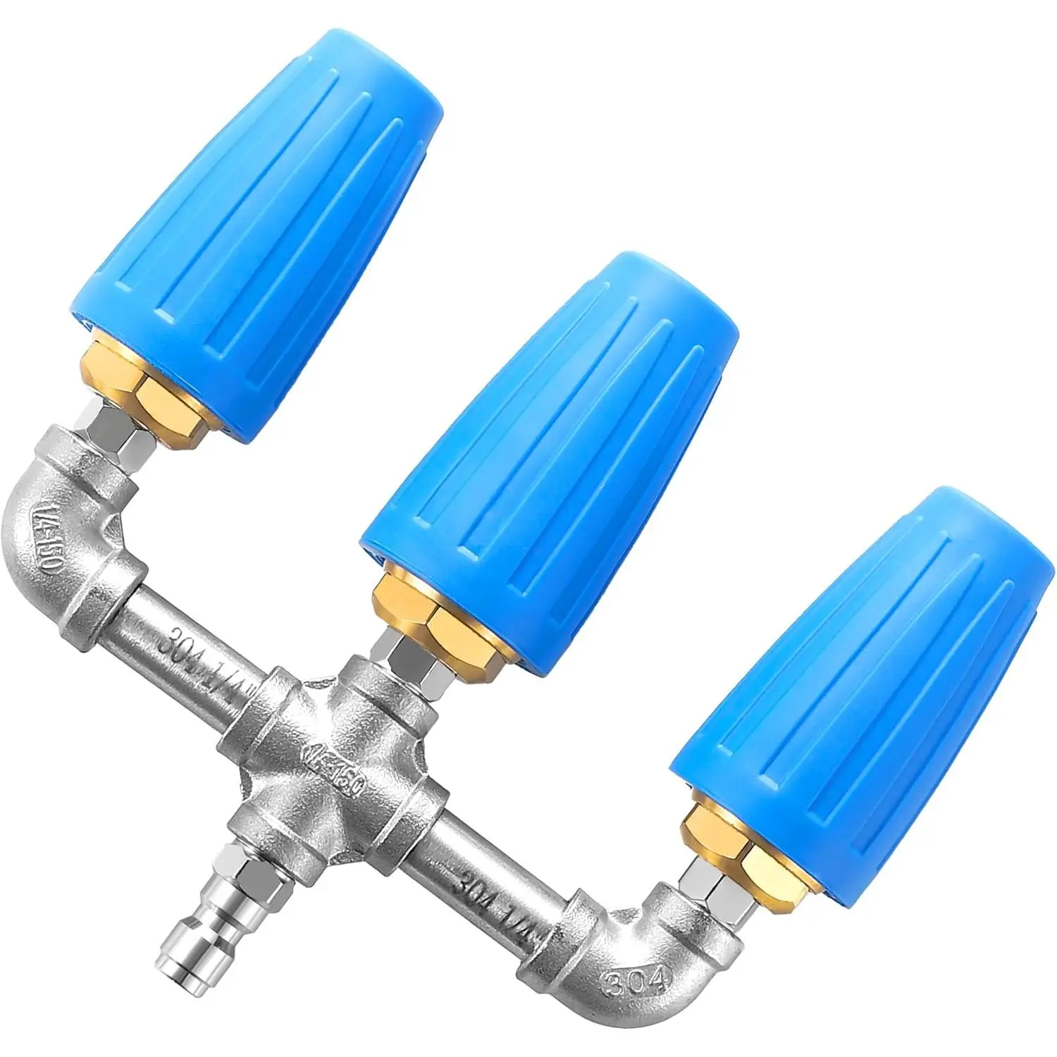 3-in-1 Rotating Pressure Washer Turbo Nozzle for High Pressure Cleaning with 360 Degree Rotation and Quick Connect Function