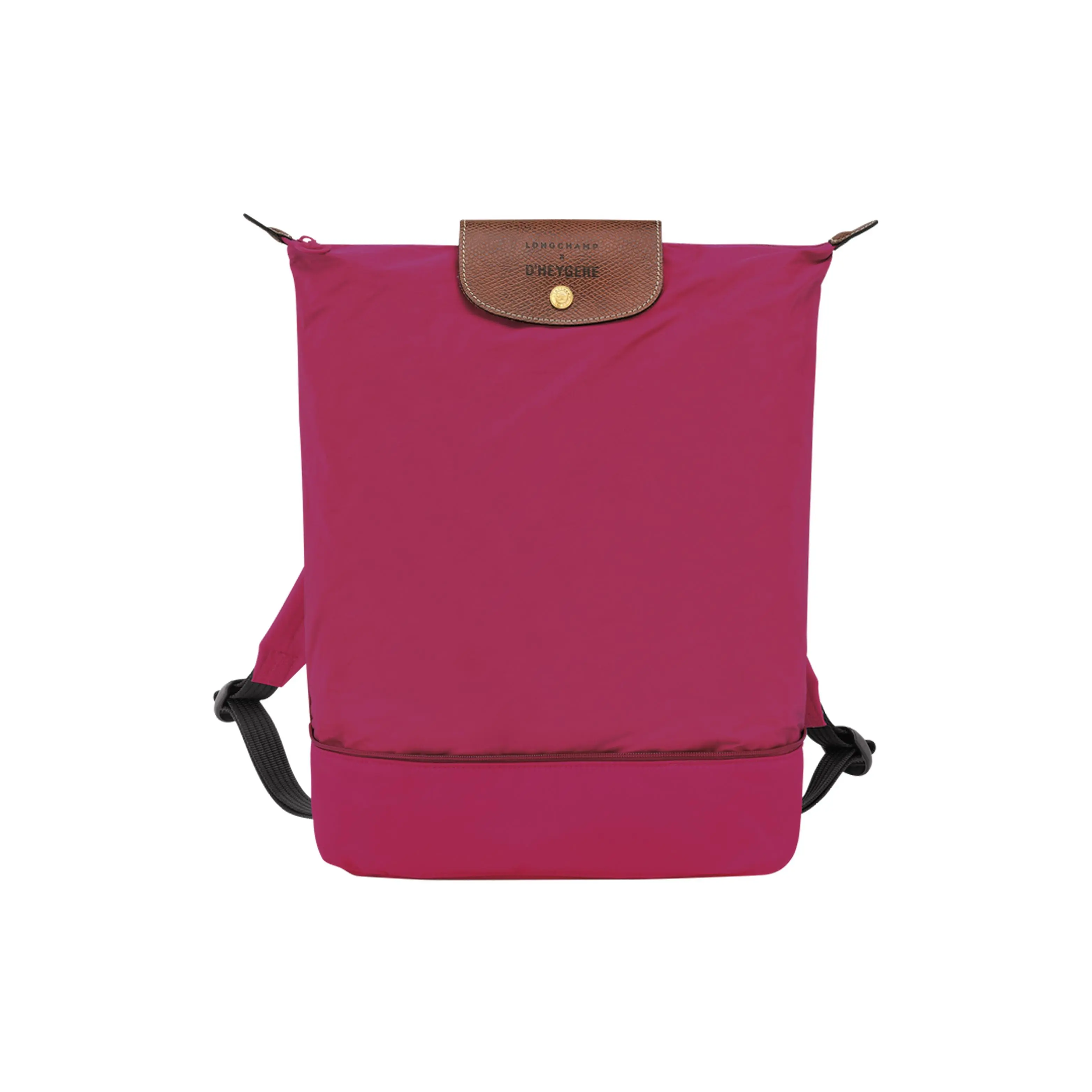 Longchamp x D'Heygere Le Pliage Reusable Polyester Crossbody Bag for Women, Pink