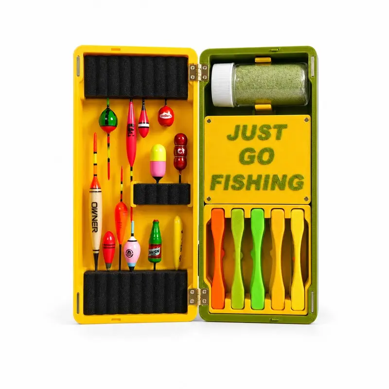 Micro Fishing Functional Tackle Storage Box Set - Compact Organized Slots Rig Organizer, Floats & Baits Not Included