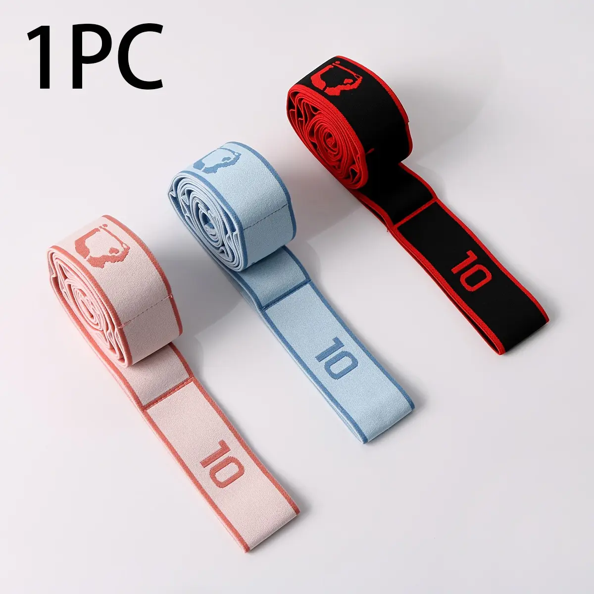 1 Piece Digital 10-Stage Resistance Band, Yoga Pose Elastic Band, Dance Stretch Fitness Multi-Segment Extender, Anti-Resistance Strap