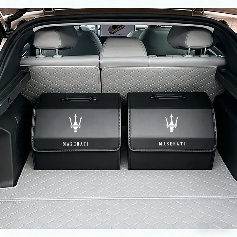 Car Trunk Organizer Box Large Capacity Folding Stowing Storage Bag For Maserati Quattroporte GranTurismo MC20 Levante Ghibli Grecale President GranCabrio Coupe Spyder