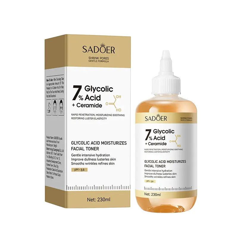 Glycolic Acid Moisturizing Toner 230ml, Niacinamide Hydrating Essence Water, Improve Dullness & Smooth Skin Texture, Hydrate & Moisture