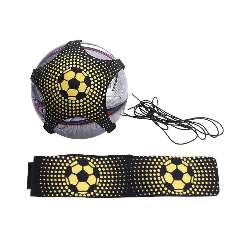 Solo Football Trainer with Stretchy Rubber Elastic Cord - Automatic Ball Return, Lightweight and Ready to Use Soccer Practice Equipment for Kids, Portable Easy Setup for Backyard, Park