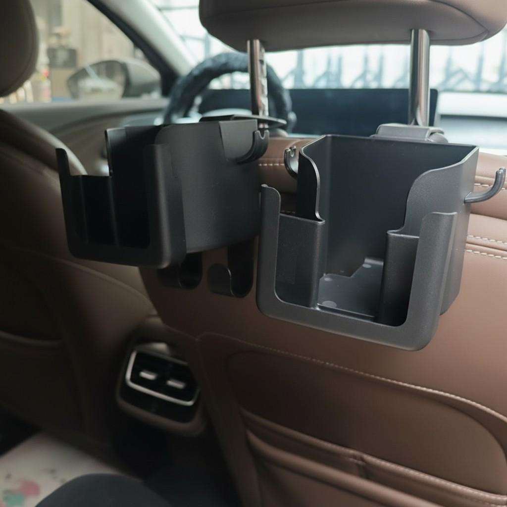 pcs Car Seat Back Organizer with Cup Holder, Phone Stand & Hooks - Heavy-Duty Multi-Functional Storage Rack, Multifunctional Car Organizer, Space-Saving Design for SUVs, Sedans, Trucks - Holds Water Bottles, Phones, Bags, Glasses, Car Interior Organizer