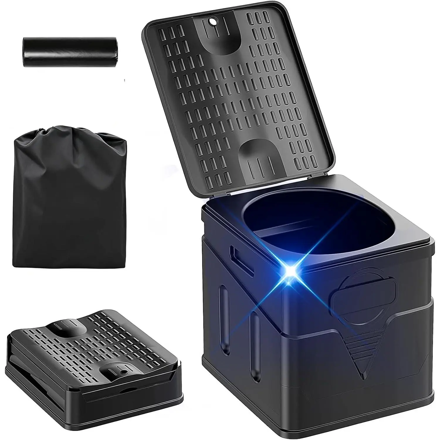 Portable Toilet,Camping Toilet Have Small Foldable Size.It is Compact Portable Toilet for Adults and Children.Suitable for Cars, Hiking, Beaches and Camping