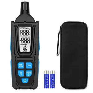 Temperature Humidity Meter,  Digital Psychrometer Hygrometer with Dew Point, Wet Bulb Thermometer for Indoor Outdoor, 99 Data Storage, Temp , Backlight, MAX/MIN, Auto Shutdown