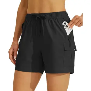 Willit 5 Inch Women's Hiking Cargo Quick Dry Shorts Golf Sports Shorts Lightweight Summer with Pockets Outdoor Nylon