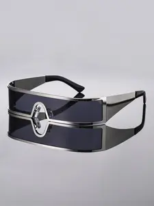 Cyberpunk Narrow Frame Metal Sunglasses, Multi-Color Frames, Geometric Frame Sunglasses, UV Protection, High Clarity Lenses, Street Style, Trendy Sun Glasses