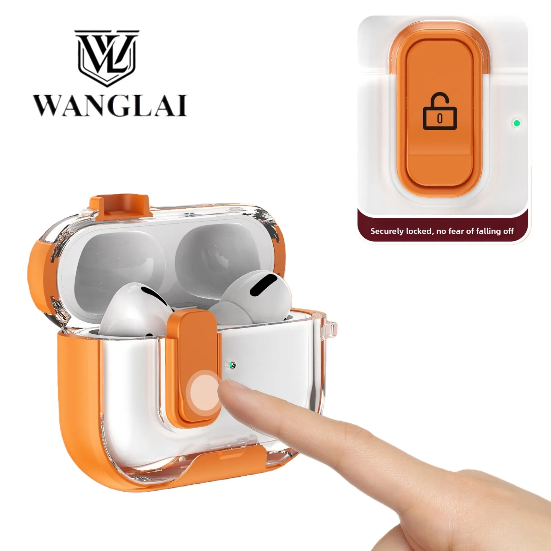 High-Quality Luxury Design Earphone Case with Lock, Premium Color Block Leather Texture, Compatible with For Apple Airpods pro3 /2 Airpods 2/3/4/1 Multi-Color Silicone