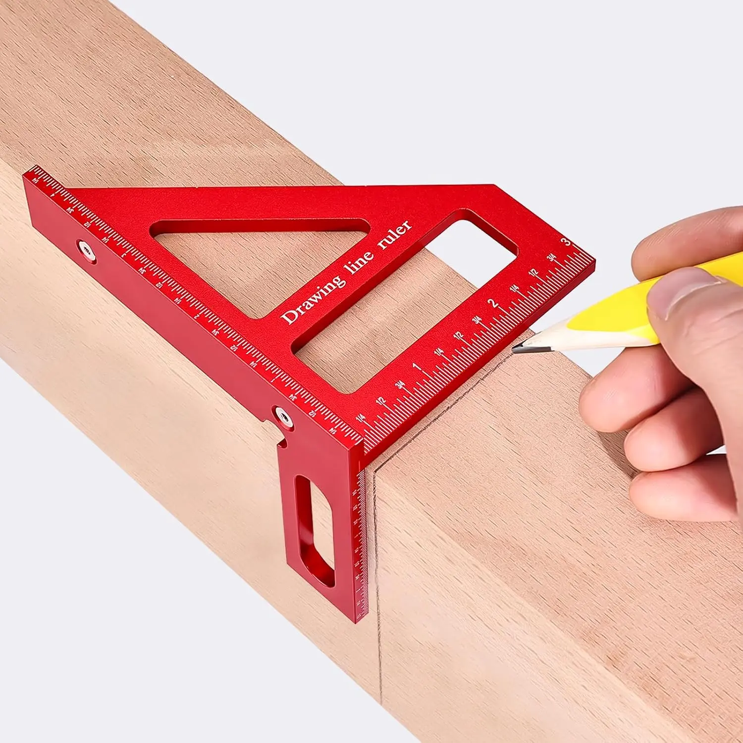 Mini  Multi-Angle Measuring Ruler, Precision  45/90  Carpenter Square,  Alloy Miter Triangle Ruler and  Measuring Tool for Woodworking & Layout