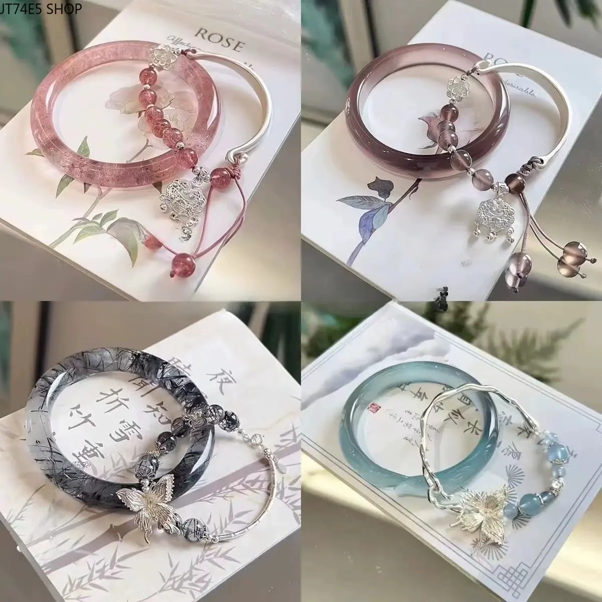 New Chinese Style Cold Blue Synthetic Ice Fox Bracelet - Retro Antique Jewelry, Unisex Adjustable-Size All-Match Safety Charm for Daily Wear, Lucky Bracelet
