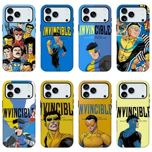Invincible Anime Graffiti Phone Case, Y2K Comic Fan Merch Phone Shell, Mark Grayson Superhero Cartoon Trendy Print Shockproof Protective Cover For iPhone11 12 13 14 15 16 17 pro max and Samsung S24-S26 series,Perfect gift