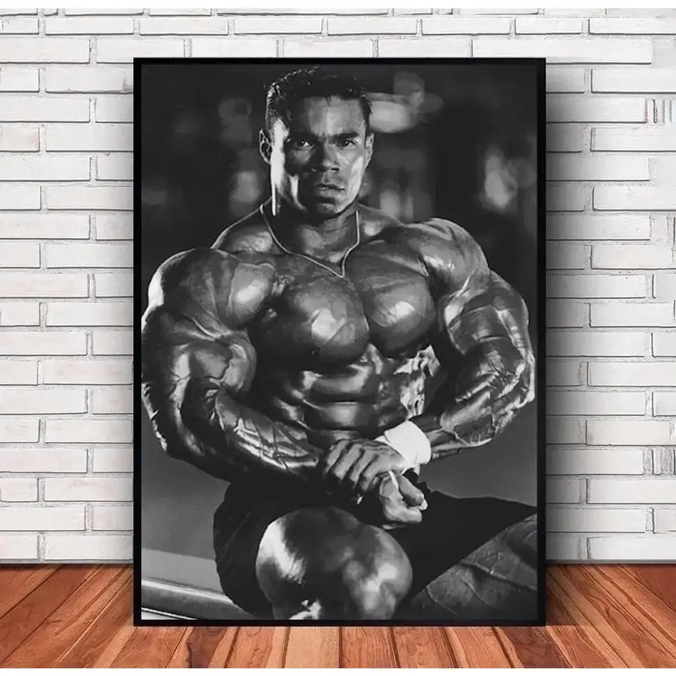 Classic Bodybuilder Black And White Fitness Gym Poster