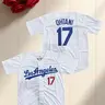 Men's Letter & Figure Embroidered Baseball Jersey, Casual Loose Short Sleeve V Neck Baseball Top, Athletic Tops for Fall & Winter, Men's Embroidery Sportswear for Training & Competition, Sportswear Clothing