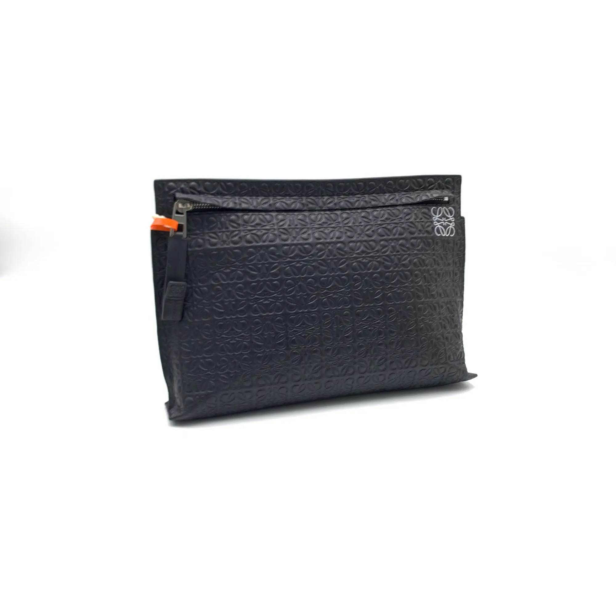 Pre-owned Loewe black embossed clutch bag/10022584 Fashionable and versatile style