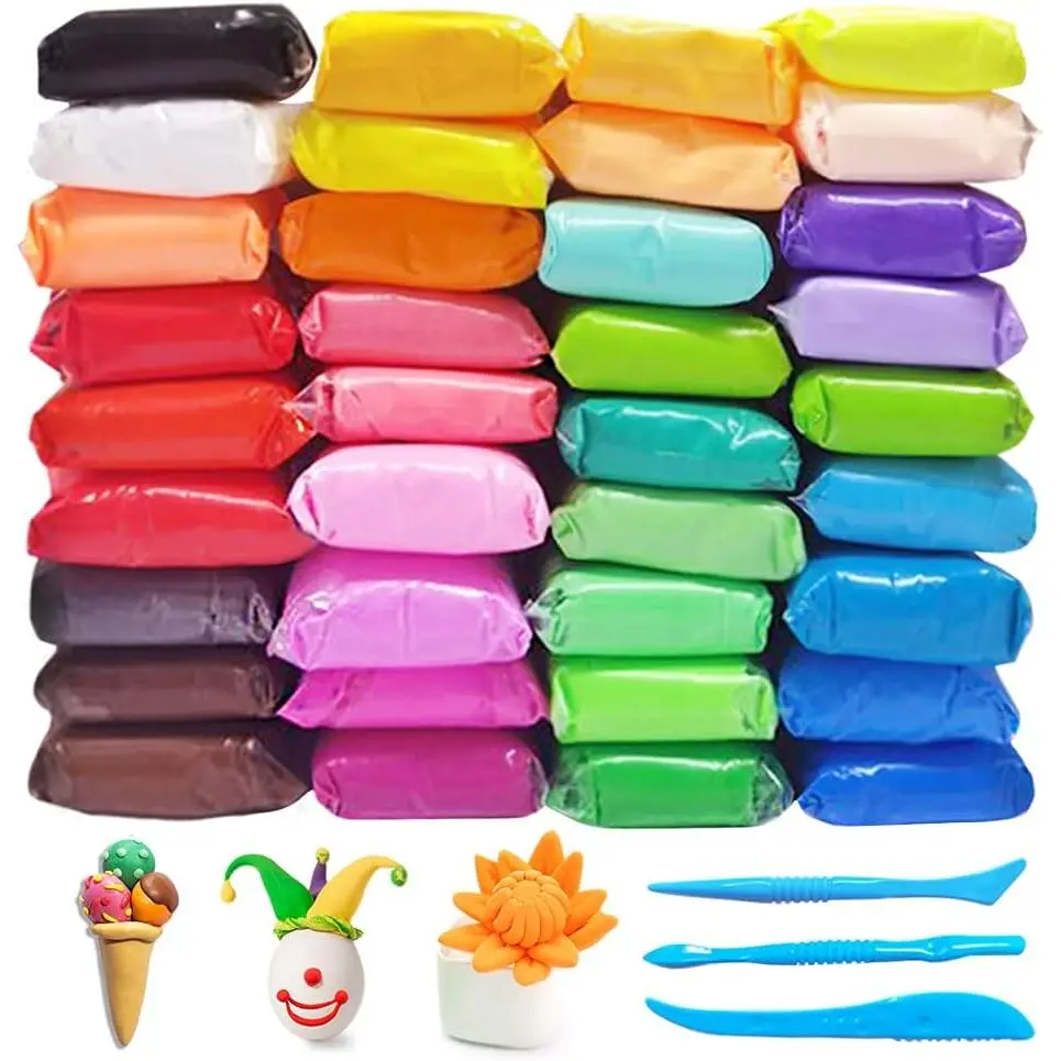 36 Colors Air Dry Clay, Magic Modeling Clay with Tools, Ultra Light DIY Modeling Clay for Kids, Children, DIY Crafts, Creative Art Craftsfidget toys