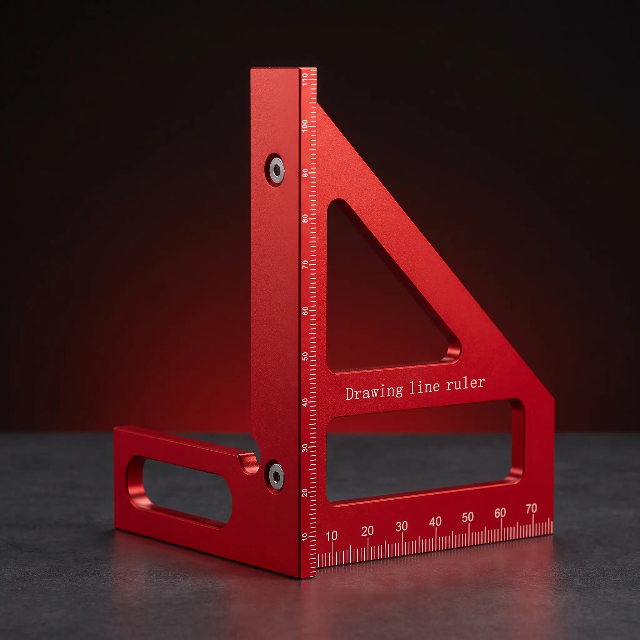 3D Multi-Angle Aluminum Alloy Ruler - High Precision 45/90-Degree Woodworking Square, Portable Measuring Tool with 1mm-112mm mm Dual-Rule Set for Wood/Pipe Layout, DIY Projects (For Engineering, 18 Years and Above)