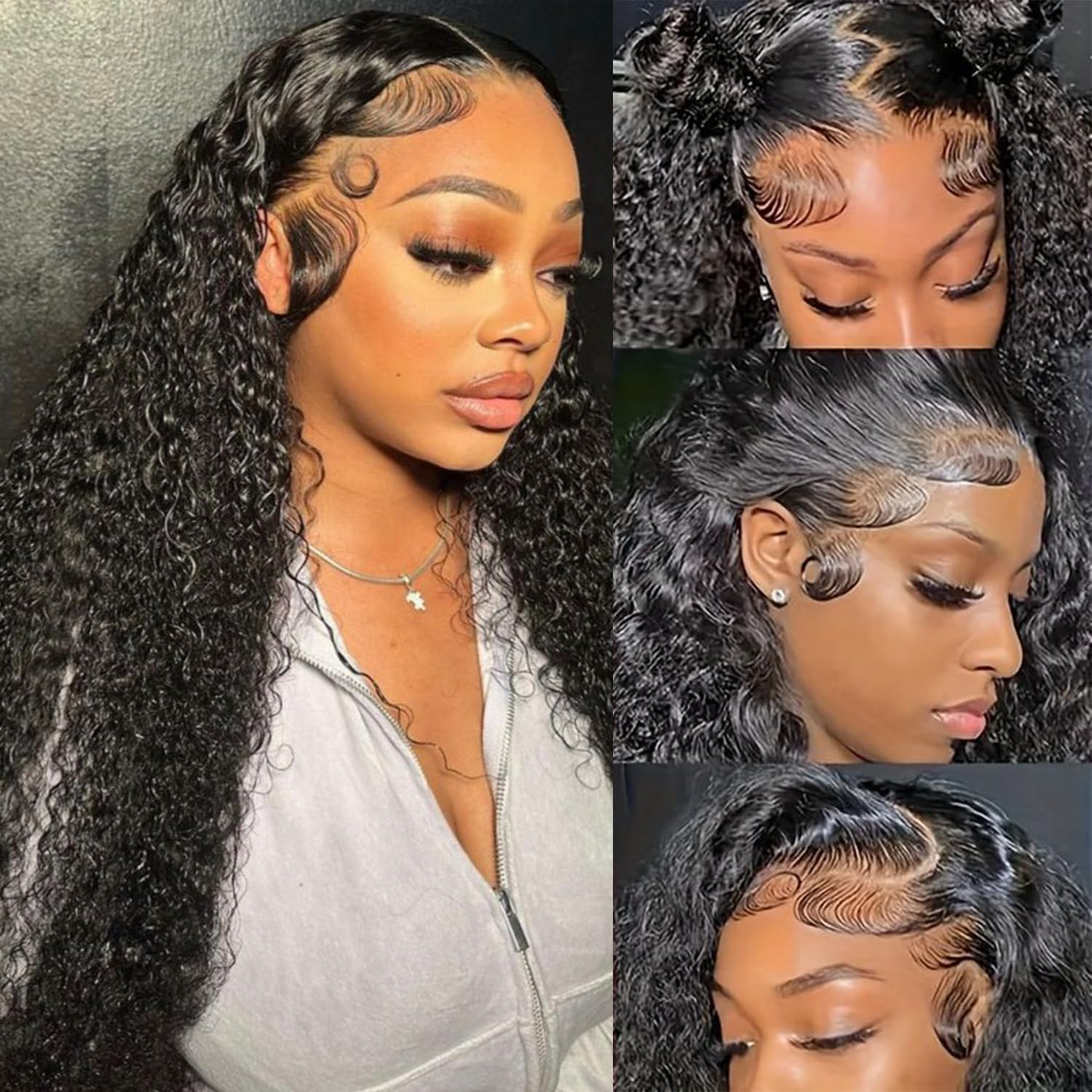 Bling Hair Clearance Sale 13x4 13x6 HD Transparent Lace Wig Deep Wave Brazilian Human Hair Lace Frontal Wig for Women Curly Pre Plucked 30 32 Inches 180% Natural Hairline TikTokShopSpringGlowUp