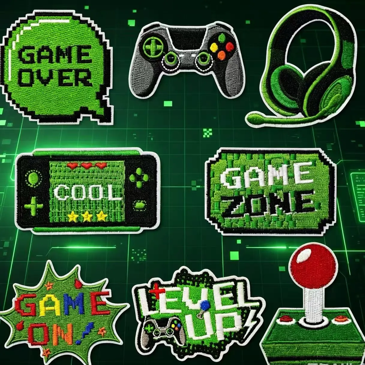 Game-themed ironing patches/embroidery patches – fun designs – easy to sew or iron, durable fabric badges suitable for personalizing jackets, bags, DIY crafts, and more