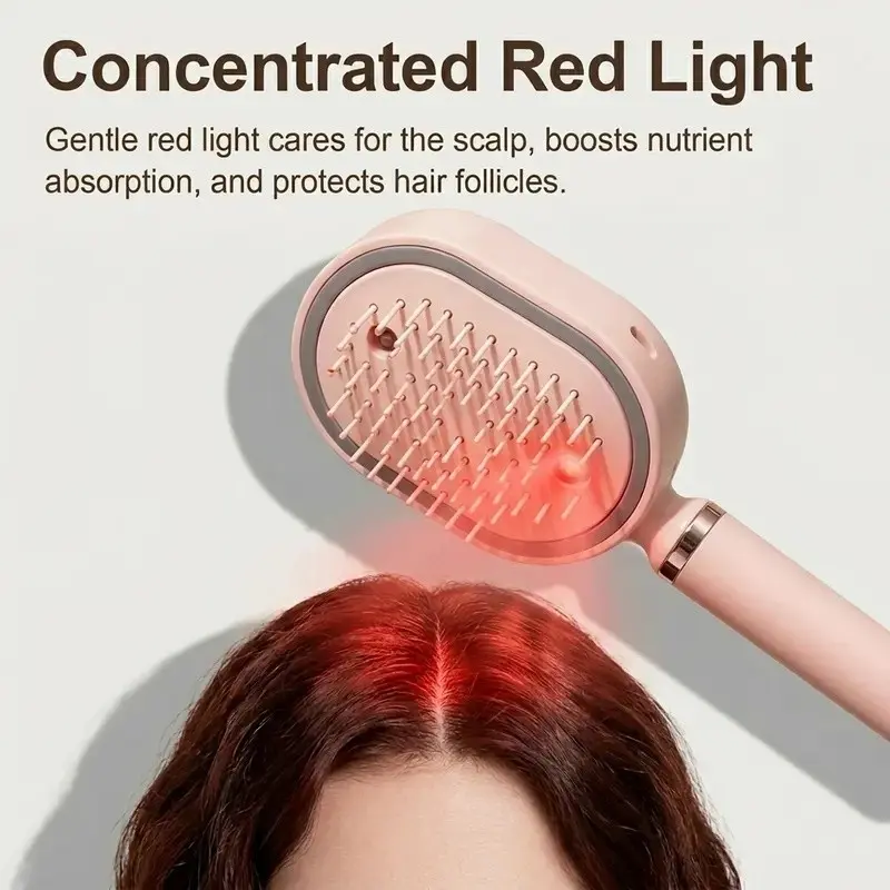 Electric spray air cushion massage comb, self-cleaning, anti-tangling, anti-static, hair care with a fluffy function and essential oil spray aromatherapy hair care function, is an ideal gift for women, Misting Hair Brush