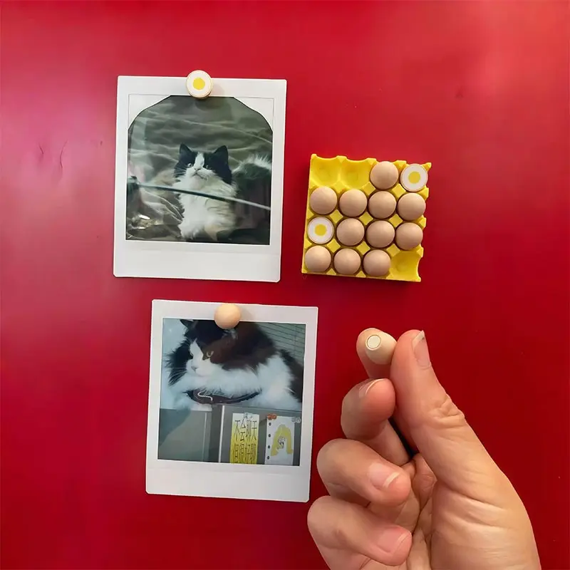 Egg Holder Refrigerator Magnet Sticker, Self-Adhesive Magnetic Photo Memo Paper, Convenient Kitchen Accessory, Photo Magnets, Fridge Magnet