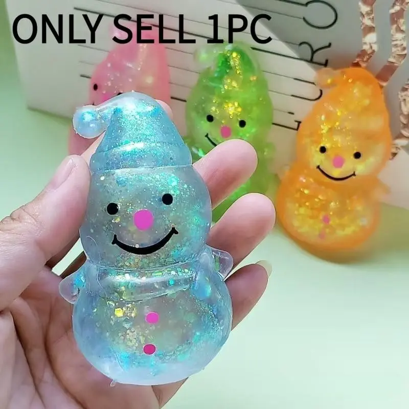 New Malt Sugar Christmas Snowman Toy, Stress Relief Squeeze Toy, Soft Comfortable, Ideal Christmas Gift, Perfect Holiday Decoration