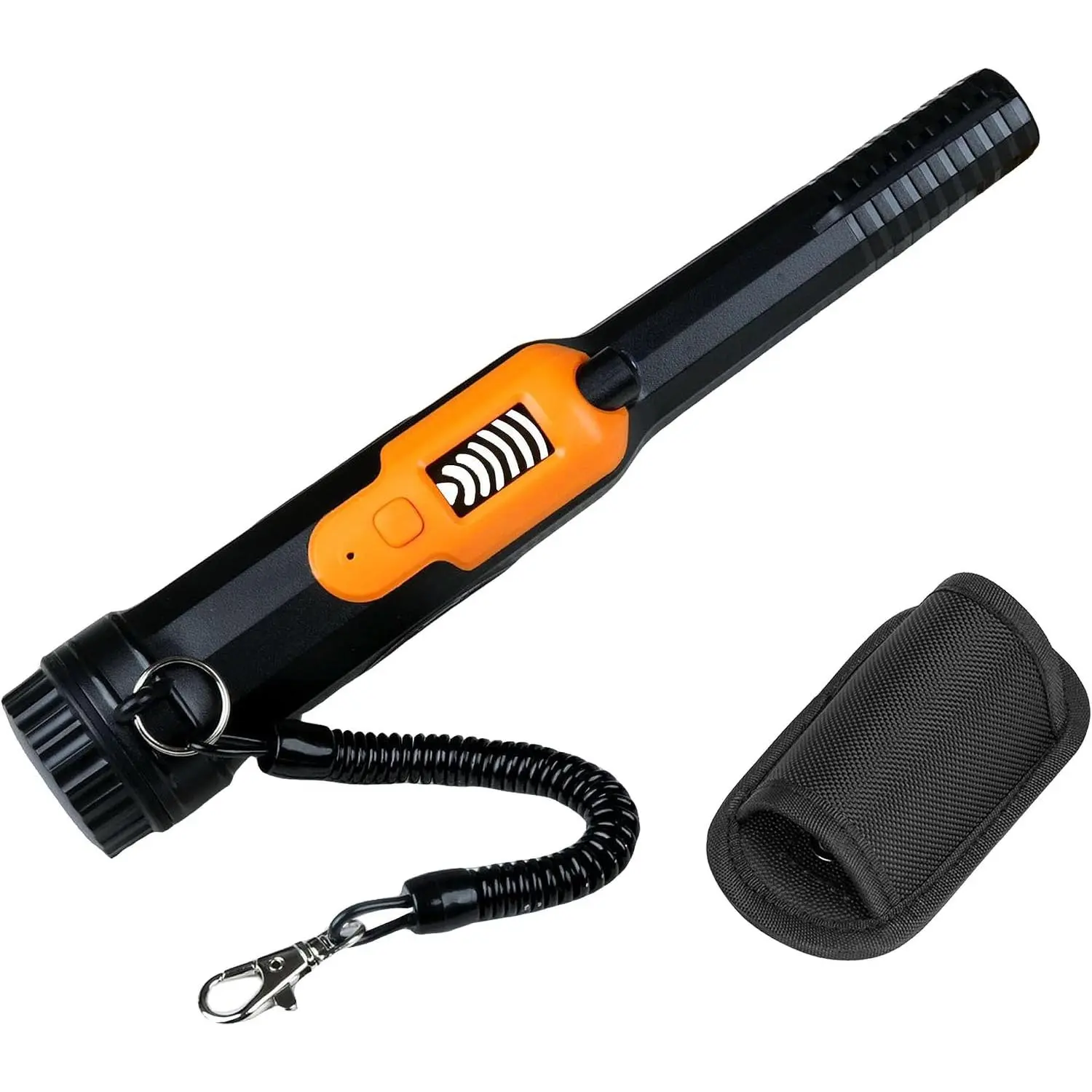 Black Fully LCD Display Metal Detector with LED Lights, 360-Degree Searching Pinpointer, Waterproof IP68 Underwater 15m/50ft, 3 Modes for Adults