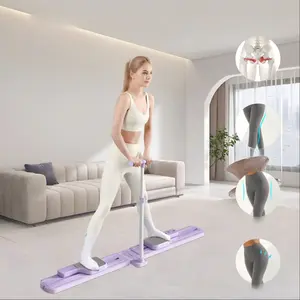 Foldable Pilates Ski Machine, Multifunctional Home Pilates Board Set with Adjustable Armrests for Women’s Full Body Workout