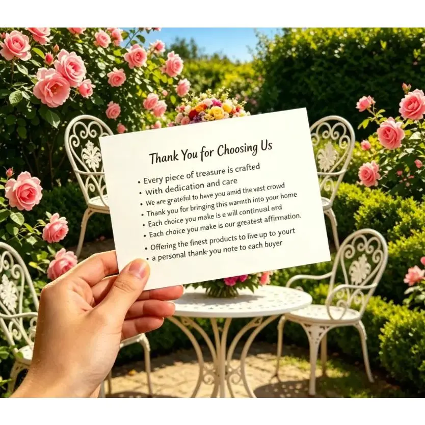A thank-you letter to the buyer