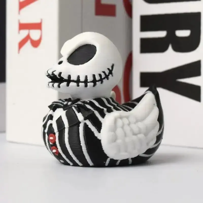 Official Jack Skellington Duck Statue, Halloween Home Decor, PVC Material, Christmas Gift, Tim Burton Fan Memorial, Indoor Outdoor Use
