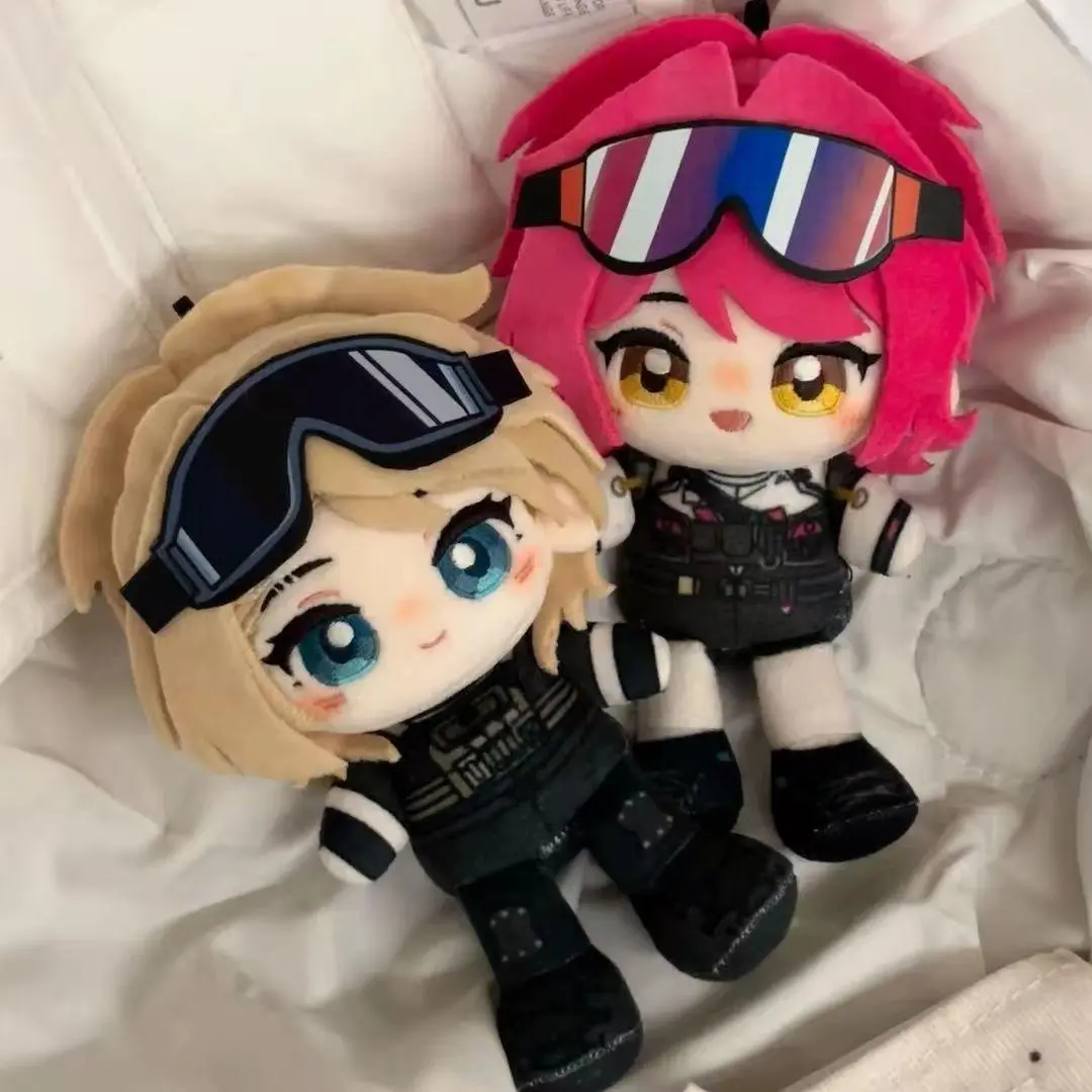 15cm Cute Tactical Girl Cotton Plush Doll With Goggles Kawaii Anime Character Stuffed Toy Collectible Figure Soft Plushie Gift For Game Fans
