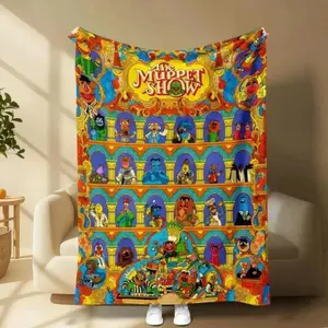 The Muppet Show Flannel Blanket, Warm Lightweight Throw Blanket, Multi-use for Bed Sofa Office Car, Lovely Home Decor, Ideal Holiday Gift for Family & Lovers