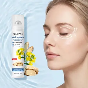 SUMIFANG Astragalus Smoothing Eye Serum Oil – Herbal Oil Base + Rollerball Applicator – Brightens & Smooths – Targets Under-Eye Area & Crow's Feet – Ideal for Office Workers & Night Owls – 15ml Portable Size – Suitable for Tired, Puffy Eyes
