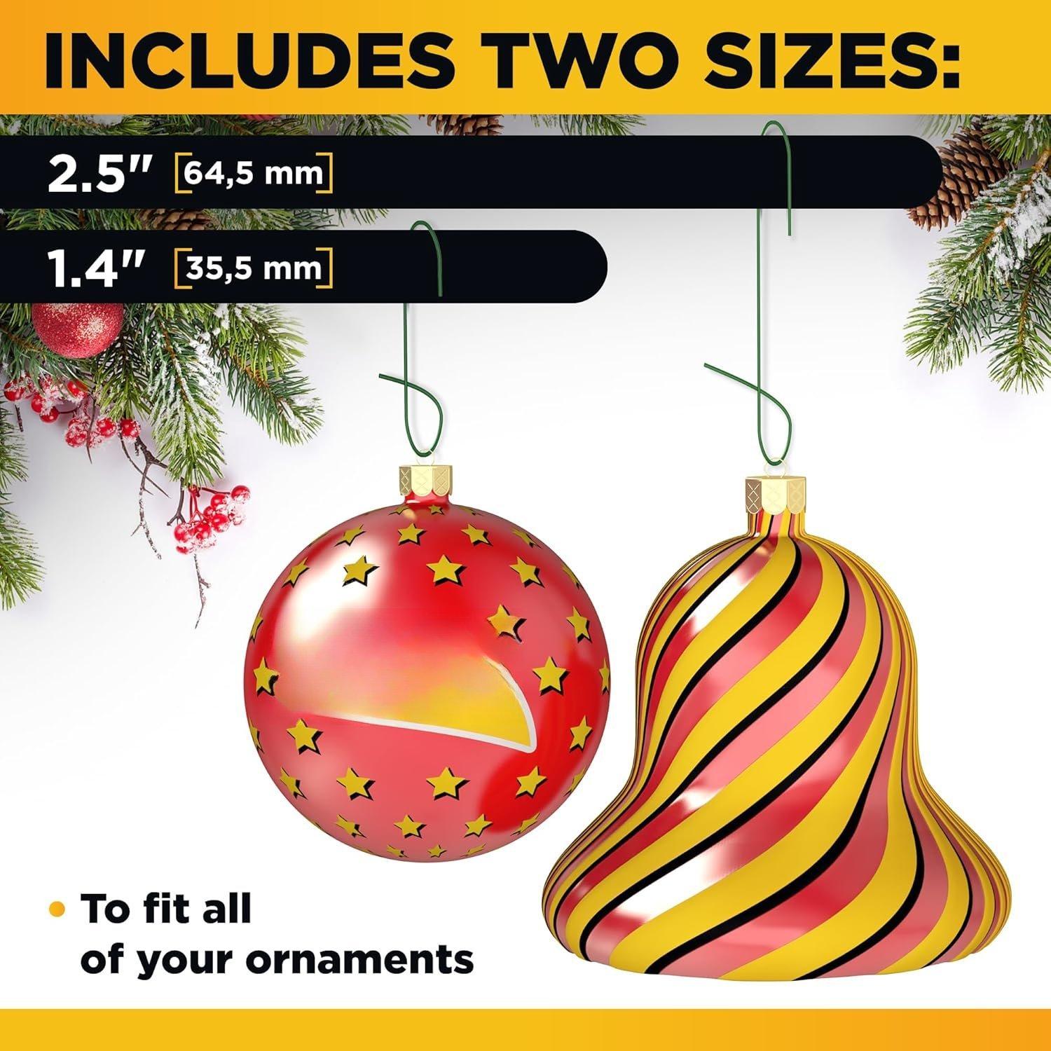 300 Pack Christmas Ornament Hooks for Christmas Tree Decoration   Holiday Ornament Hangers (Green)