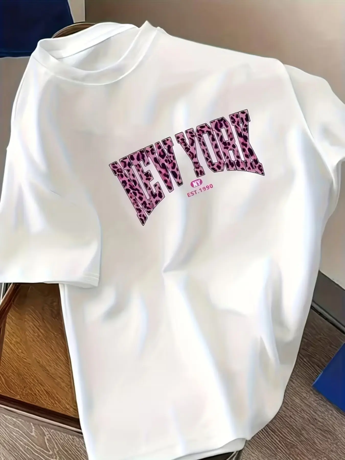 Women's Luxury Casual Short Sleeve T-Shirt, Fun Letter Print, Breathable Comfort Fabric, Slim Fit, All Seasons Wear