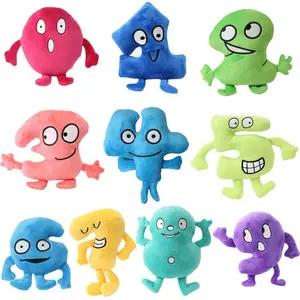 Children's Education Battle for Dream Island BFDI Stuffed Animal Toy Soft Doll Plushie Plant Numbers 1-10 Kids Birthday Gifts