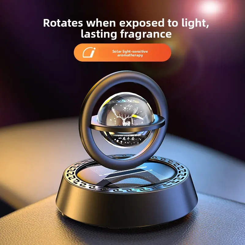 Solar-Powered Car Air Freshener Diffuser - Multi-Functional Car Interior Accessory, Long-Lasting Fragrances, Exquisite Dashboard Ornament That Diffuses Scent