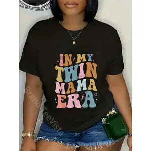 In My Twin Mama Era Mom Pregnancy Announcement T-Shirt